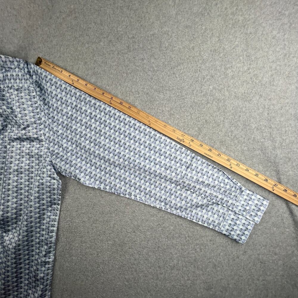 Robert Graham Shirt 2XL Blue Geometric Casual Button Up Long Sleeve Mens - Picture 12 of 13